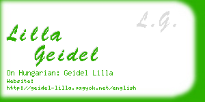 lilla geidel business card